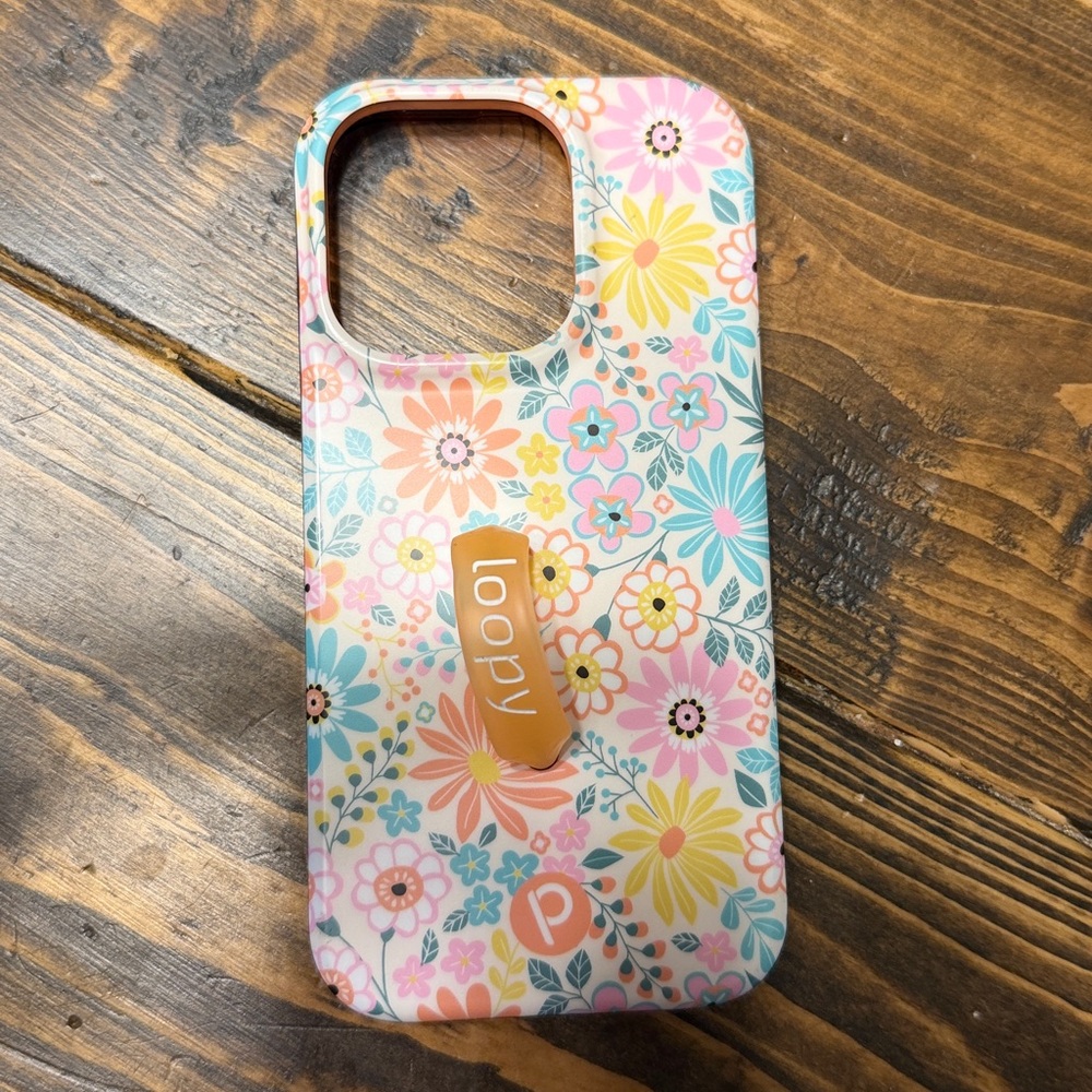 Floral Phone Case with Loop Handle iphone 14 pro